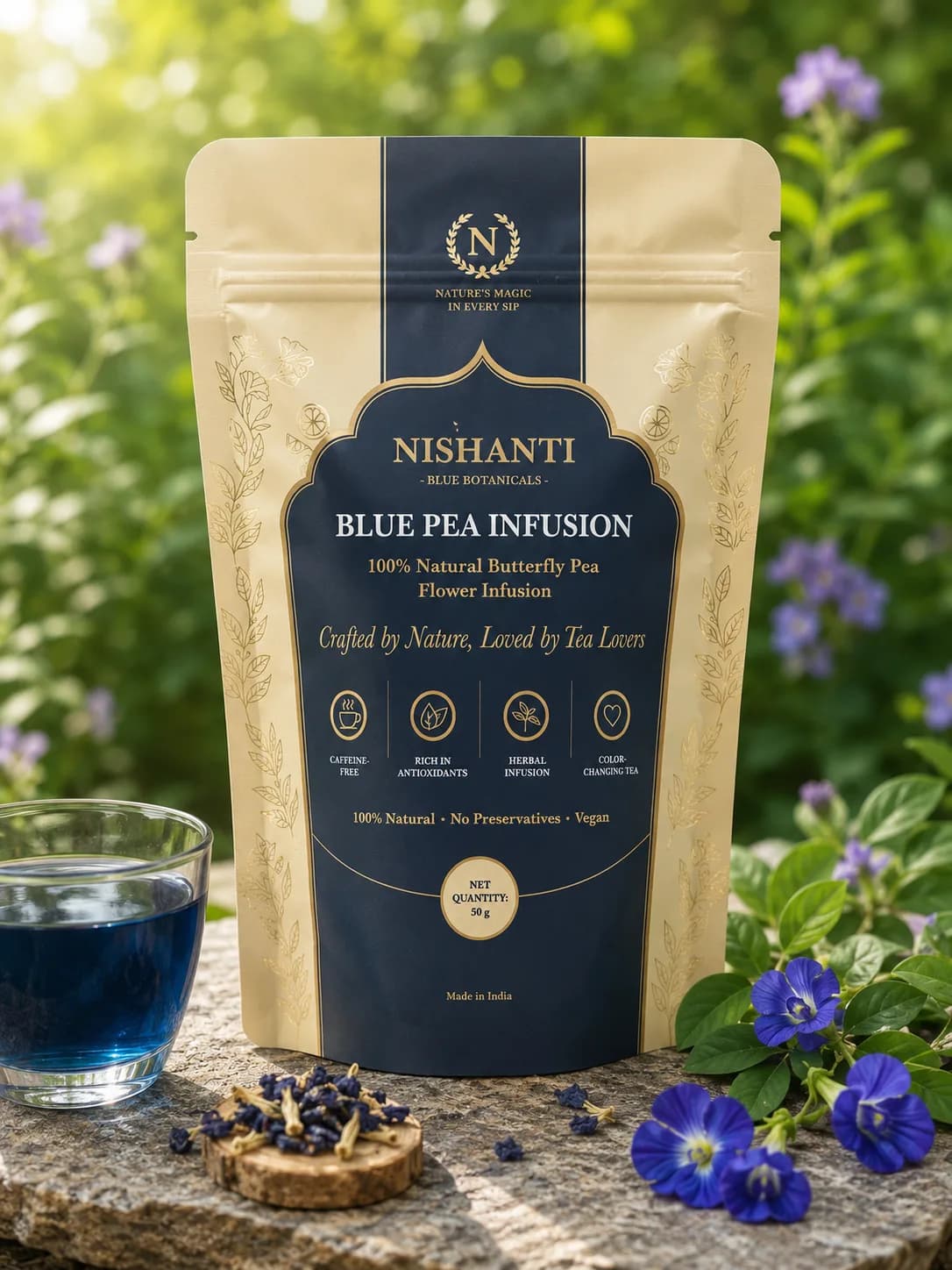 Blue Pea + Mint