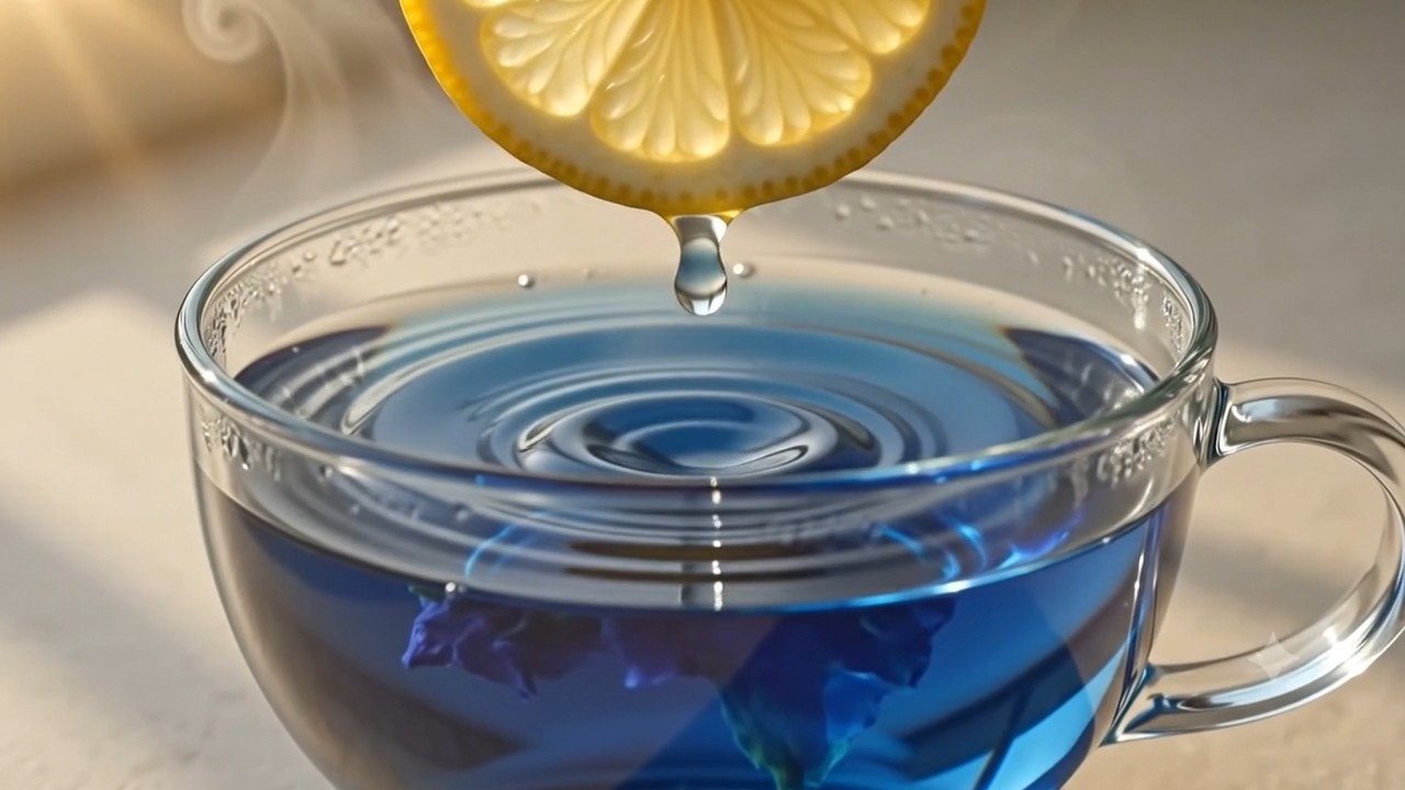 Butterfly Pea Infusion color metamorphosis frame