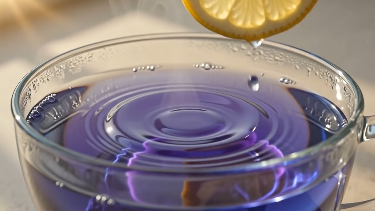 Butterfly Pea Infusion color metamorphosis frame