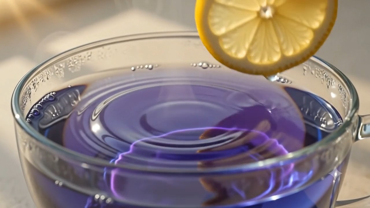 Butterfly Pea Infusion color metamorphosis frame