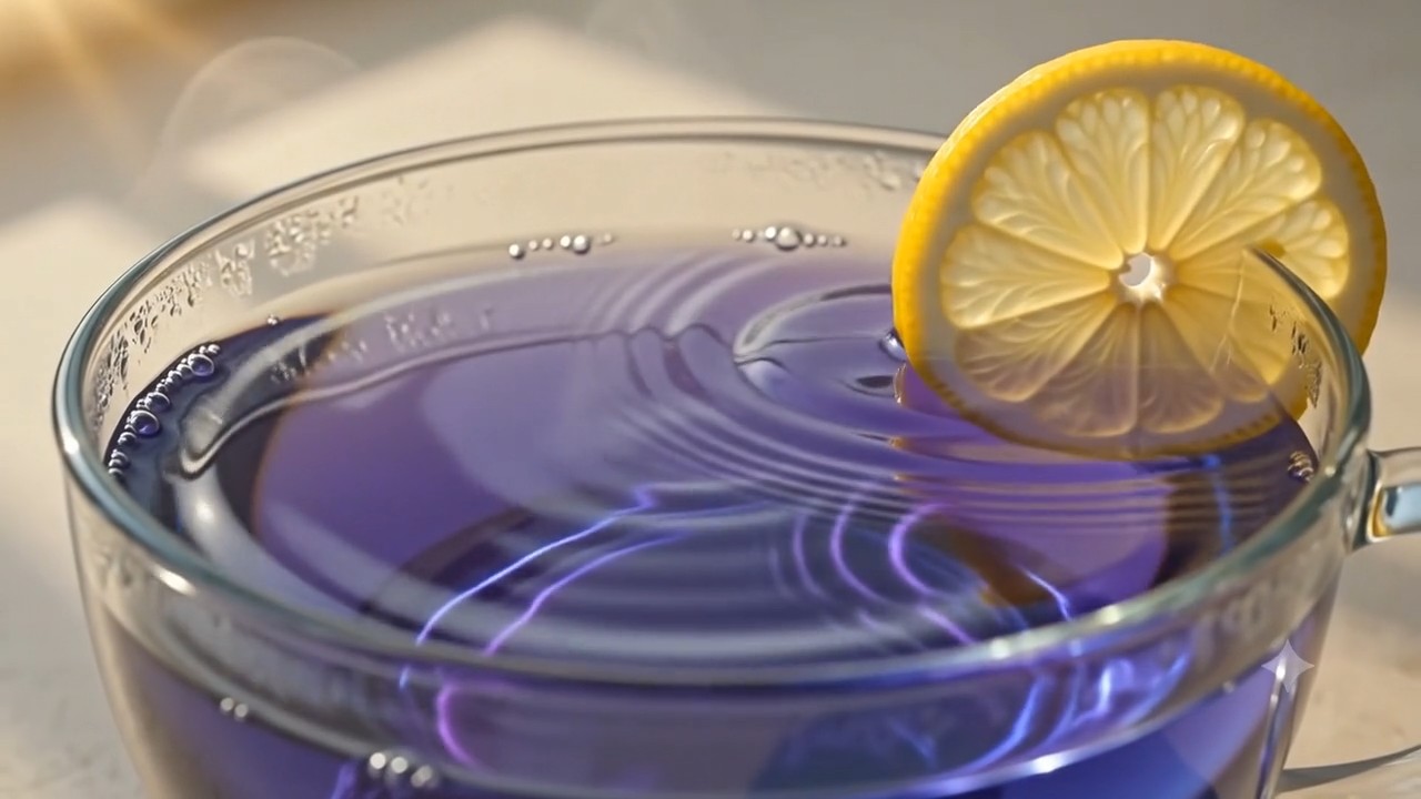 Butterfly Pea Infusion color metamorphosis frame