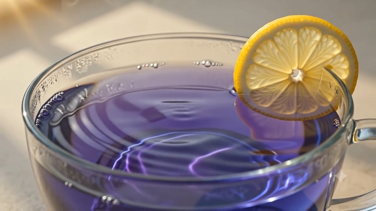 Butterfly Pea Infusion color metamorphosis frame