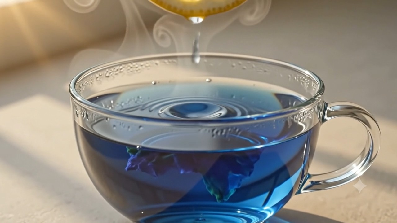 Butterfly Pea Infusion color metamorphosis frame