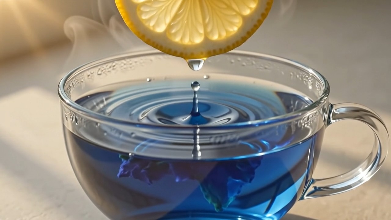 Butterfly Pea Infusion color metamorphosis frame